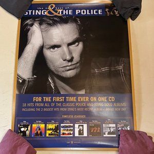 NM 1997 The Very Best of Sting & The Police Promo Poster, 18" x 24"